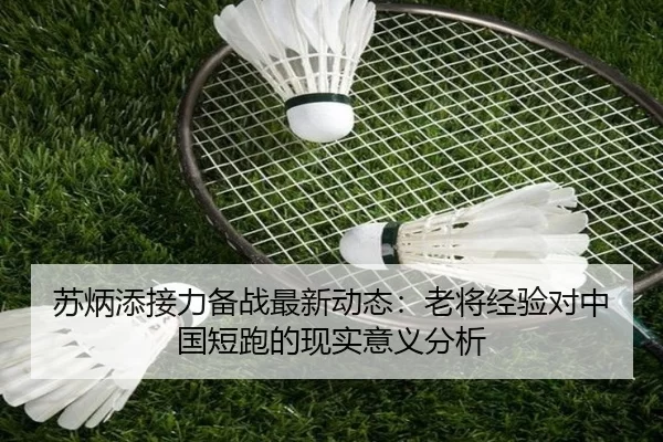 苏炳添接力备战最新动态：老将经验对中国短跑的现实意义分析